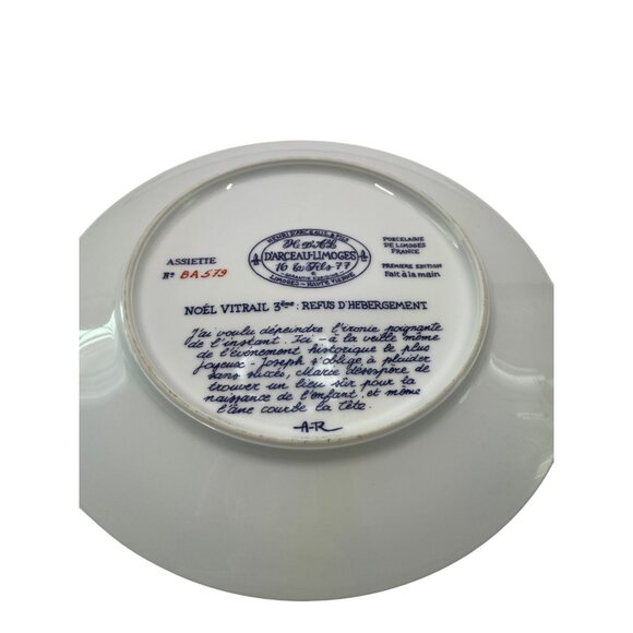 3 Limoges Noel Vitrail Collector Plates Christmas Stained Glass Design Catholic - Picture 7 of 9